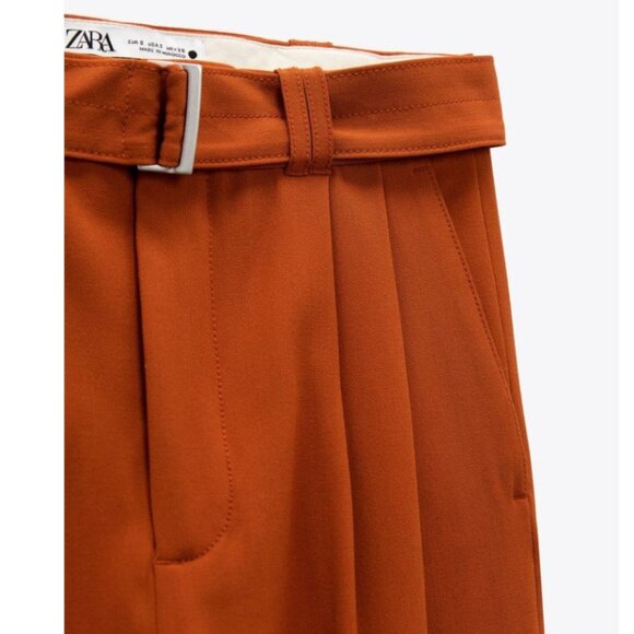 Zara The Straight Tapered Trousers in Geranium Color Size XL Style  2659/460/616 - Picture 10 of 13